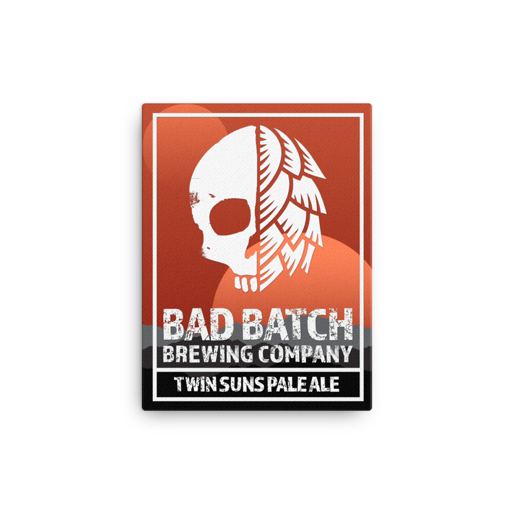 Twin Suns Pale Ale Limited Label 12" x 16" Canvas