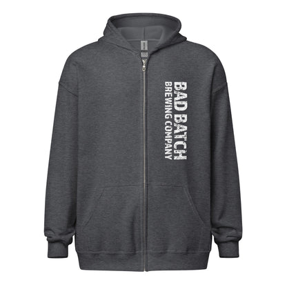 Sudadera con capucha de forro polar con cremallera Bad Batch Brewing - Gris jaspeado